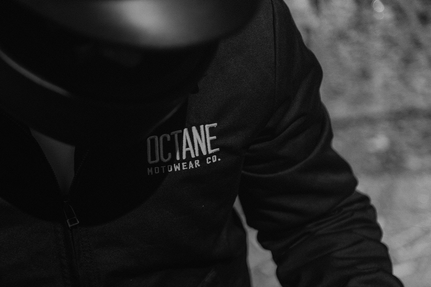 Detail of Octane Motowear classic worker jacket.