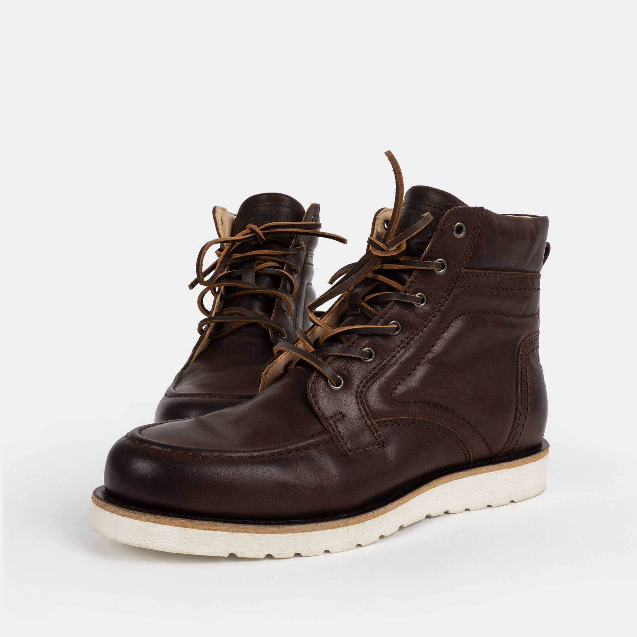 Leather moc hotsell toe boots