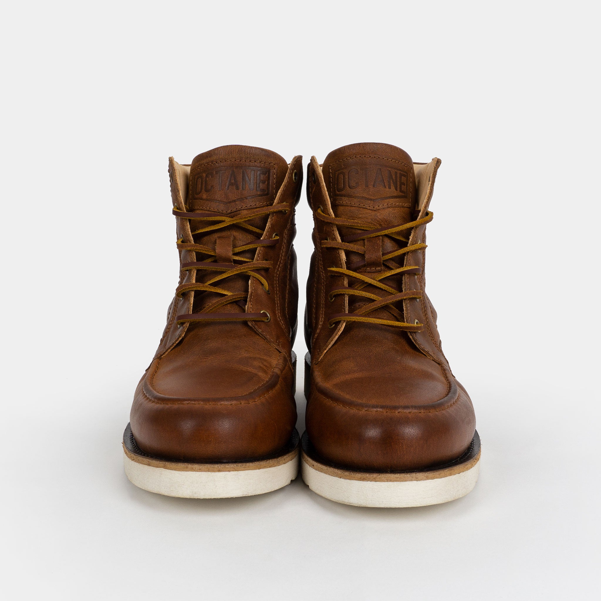 Classic Moc Toe Boots - MT-622 cognac – OCTANE MOTOWEAR CO.